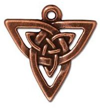 1 21mm TierraCast Antique Copper Open Celtic Triad Pendant