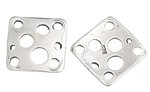 SS4062 1 Sterling 15mm Square Dome with Holes Connector