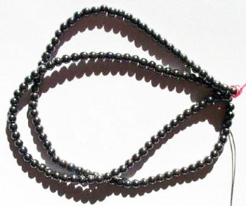 16 inch strand of 3mm Round Hematite Beads