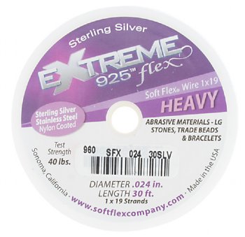 30ft of 19 Strand Sterling Silver Soft Flex Extreme .024 in. Heavy