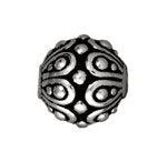 1 7mm TierraCast Round Antique Silver Casbah Bead