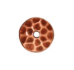 1 6mm TierraCast Antique Copper Hammered Bead Cap
