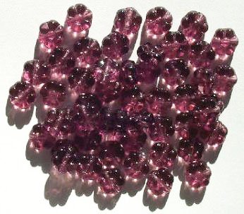 50 8mm Transparent Amethyst Flower Beads
