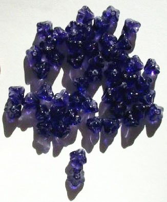 50 5mm Transparent Tanzanite Baby Bell Flower Beads
