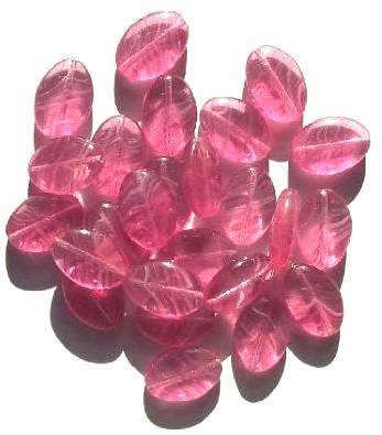 25 16x11mm Flat Oval Marble Crystal Raspberry Pink