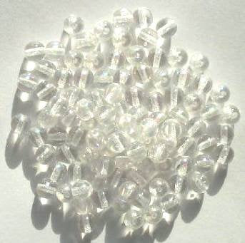 50 6mm Crystal Iris Lustre Round Glass Beads