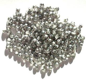 100 4mm Labrador Silver Half Coated Round Glass Beads