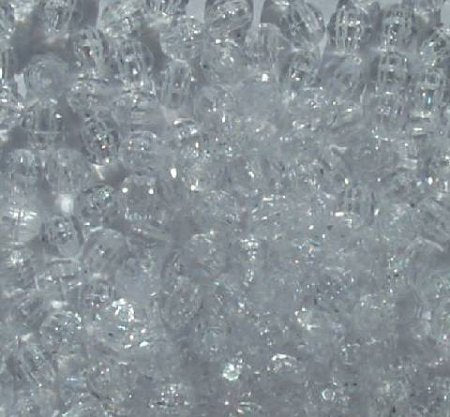 100 4mm Faceted Crystal Acrylic Bicone Beads