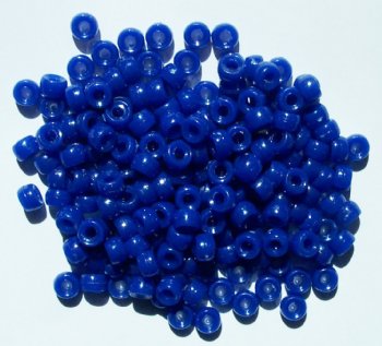 200 4x6mm Opaque Royal Blue Acrylic Crow Beads
