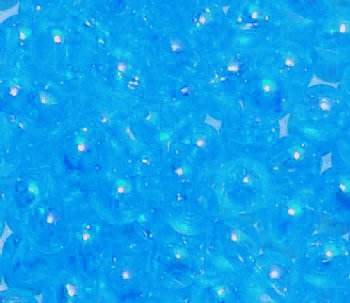 100 8mm Transparent Blue AB Acrylic Beads