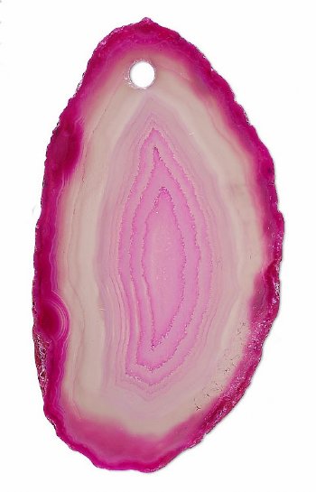 1 Dyed Pink Agate Slice