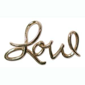 1, 34x20mm Anti-Tarnish Love Slider / Link