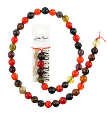 16 inch strand 8mm Faceted Mulit Agate Beads