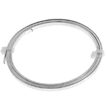 3 Feet of 21 Gauge Flat Bright Silver Artistic Wire