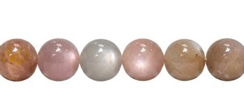 15 inch strand of 6 to 6.5mm Round Multi Moonstone Beads
