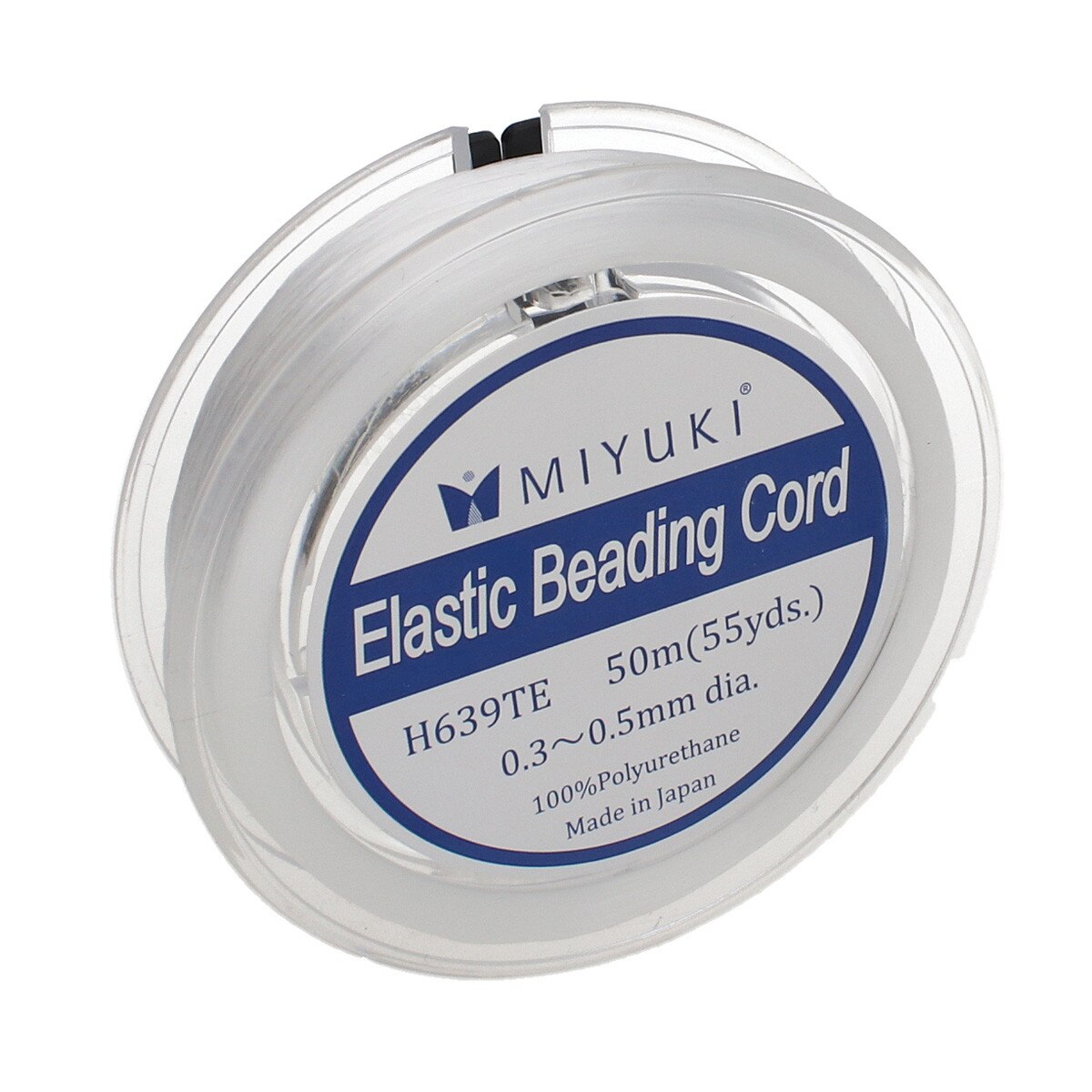 50 Meters of .3mm Diameter Miyuki White Elastic Beading Cord