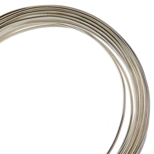4 Meters of 18 Gauge Silver Plated German Non Tarnish Metal Complex Wire
