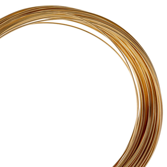 12 Meters of 24 Gauge Gold Plated German Non Tarnish Metal Complex Wire
