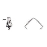 50, 8x3.5mm Medium Gunmetal Pinch Bails