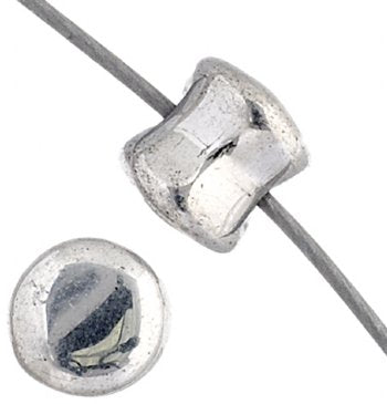 44 4x6mm Crystal Labrador Full Coat Glass Pellet Beads