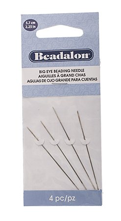 Beadalon Big Eye 2.5 Inch Beading Needles - Pack of 4