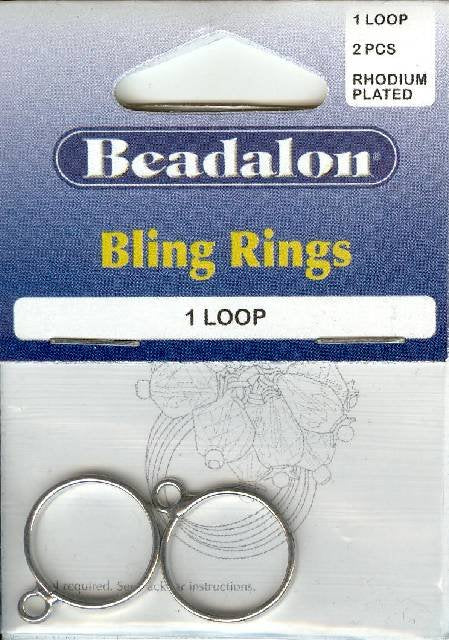 Beadalon Bling Ring - One Loop Pack of 2 Rings