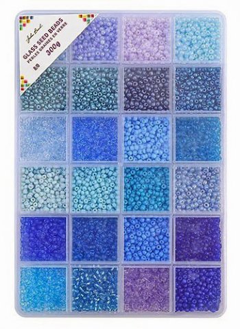 Bead Box Mix - 8/0 300 grams Glass Seed Beads - Blue Serenity