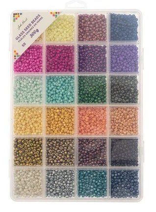 Bead Box Mix - 8/0 300 grams Glass Seed Beads - Metallics and More