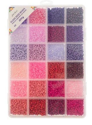 Bead Box Mix - 8/0 300 grams Glass Seed Beads - Royal Blush