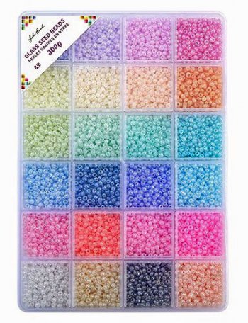 Bead Box Mix - 8/0 300 grams Glass Seed Beads - Vibrant Pastels