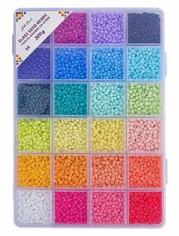 Bead Box Mix - 8/0 300 grams Glass Seed Beads - Vivid Rainbow