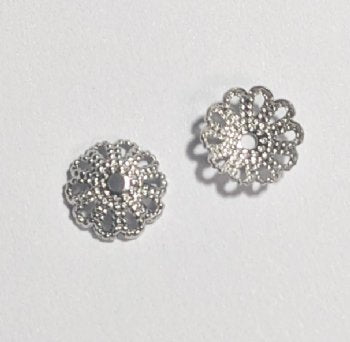 100, 4x7mm Nickel Filigrae Bead Caps
