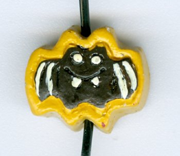 1 11x13mm Ceramic Bat Cookie Bead
