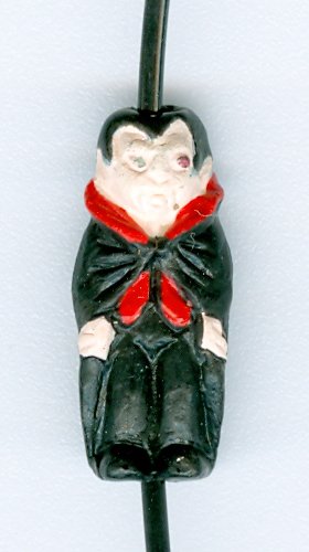 1 14x6mm Ceramic Dracula Bead