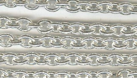 1 Foot 11x8mm Silver Plate Chain