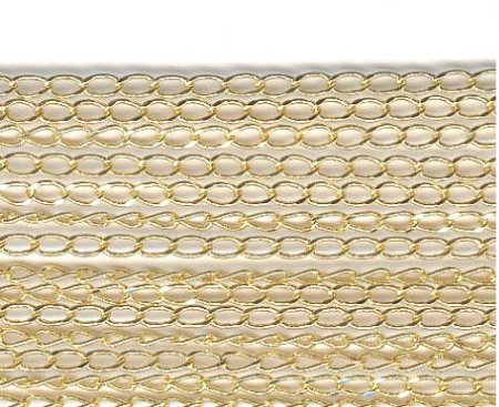 1 Meter of 3x2mm Gold Tone Chain