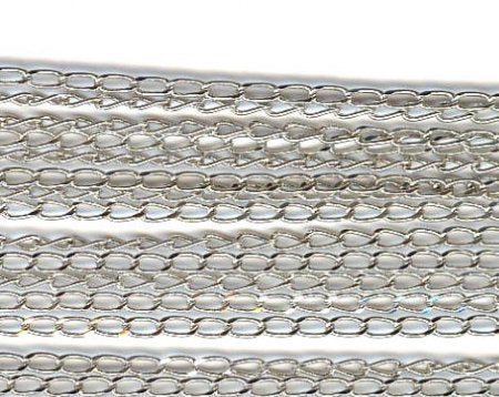 1 Meter of 3x2mm Rhodium Chain