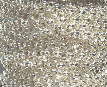 1 foot of 4.3mm Silver Rolo Chain