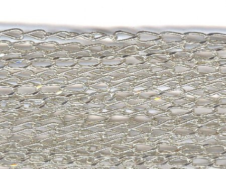 1 Meter of 8x3mm Rhodium Chain