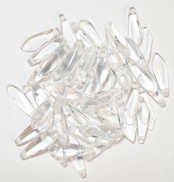 50 5x16mm Transparent Crystal Dagger Beads