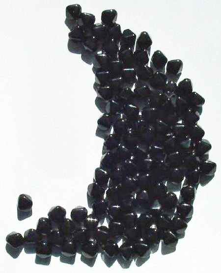 100 6mm Bicone Black