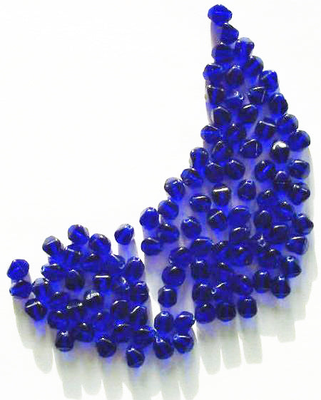 100 6mm Bicone Cobalt