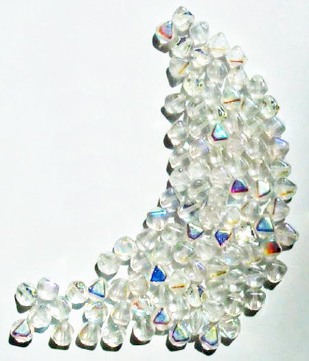 100 6mm Bicone Crystal AB