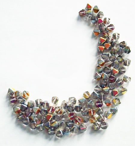 100 6mm Bicone Crystal Vitrail
