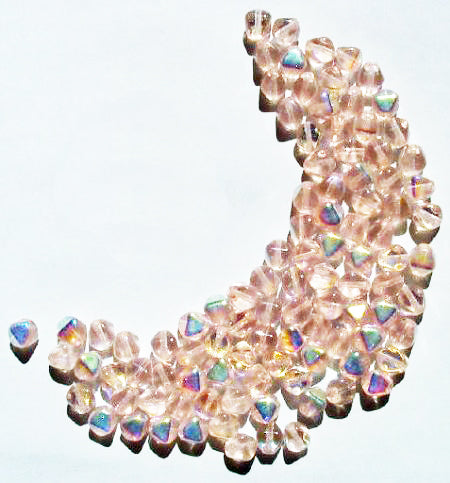 100 6mm Bicone Rose AB