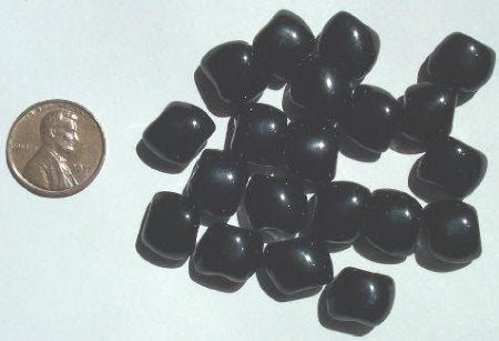 20 10x12mm Black Nuggets