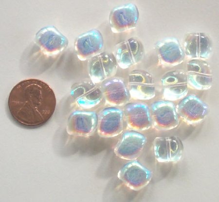 20 10x12mm Crystal AB Nuggets
