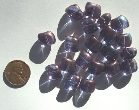 20 10x12mm Montana Blue Lustre Nuggets