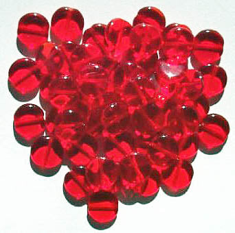50 10x3mm Red Disks
