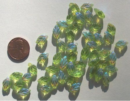 50 12mm AB Green Leaf